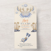 Bezaubernde Aquarelldusche unter dem Meer All In One Einladung (Innen Boden)