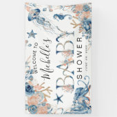 Bezaubernde Aquarelldusche unter dem Meer Banner (Vertikal)