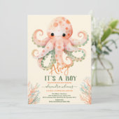 Bezaubernde Aquarelldusche unter dem Meer Einladung (Stehend Vorderseite)