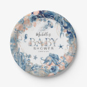 Bezaubernde Aquarelldusche unter dem Meer Pappteller (Vorderseite)