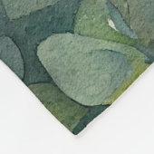 Bezaubernde Aquarellmalerei Lamm Weiße Blume Fleecedecke (Ecke)