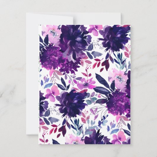 Bezaubernde Aquarellpartnerin Einladung (Rückseite)