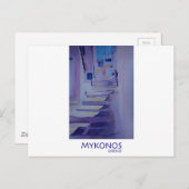 Bezaubernde Aussicht auf Mykonos Griechenland mit  Postkarte (Vorne/Hinten)
