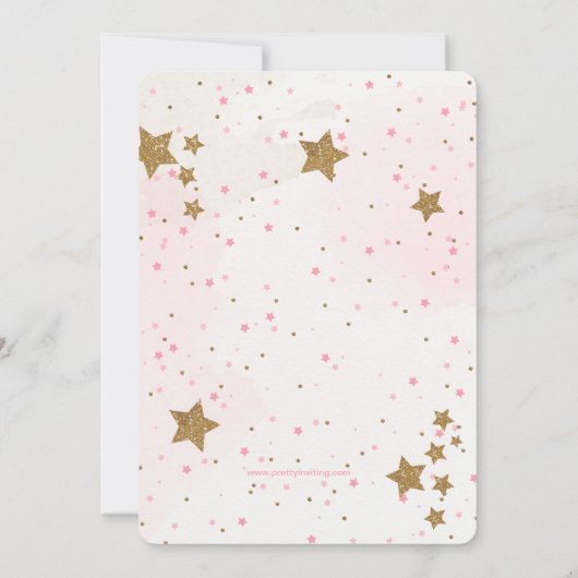 Bezaubernde Ballerina Sparkle Einladung zum Geburt (Rückseite)