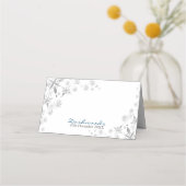 Bezaubernde Bär- und Mädchenschneeflocke Platzkarte (Rückseite)