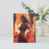 Bezaubernde Bauchtänzerin Postkarte (Stehend Vorderseite)