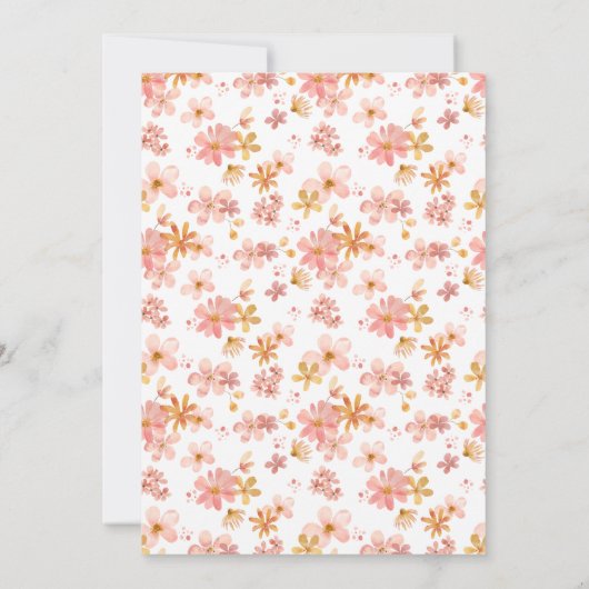 Bezaubernde bemalte Brautdusche Einladung (Rückseite)