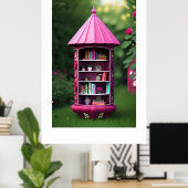 Bezaubernde Bibliothek im Freien Poster (Heimbüro)