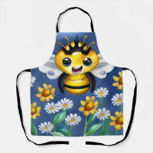 Bezaubernde Biene im Blumengarten Schürze (Vorderseite)
