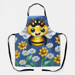 Bezaubernde Biene im Blumengarten Schürze