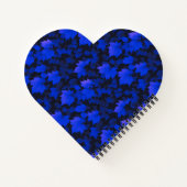 Bezaubernde blaue Blätter Notizblock (Rückseite)