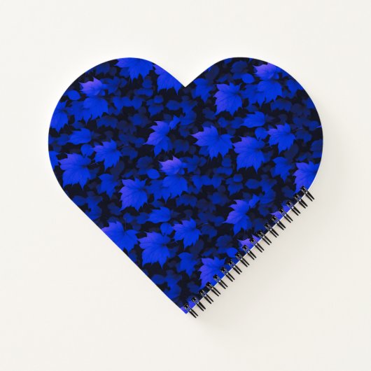 Bezaubernde blaue Blätter Notizblock (Rückseite)