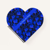 Bezaubernde blaue Blätter Notizblock (Vorderseite)