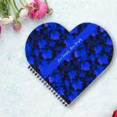 Bezaubernde blaue Blätter Notizblock