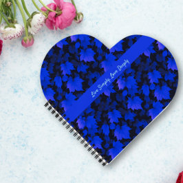 Bezaubernde blaue Blätter Notizblock