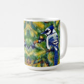 Bezaubernde blaue Jay drucken Kaffeetasse (VorderseiteRechts)
