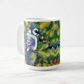 Bezaubernde blaue Jay drucken Kaffeetasse (Vorderseite Links)