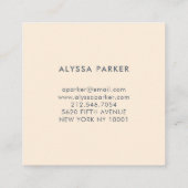 Bezaubernde blaue Punkte mit Gold Quadratische Visitenkarte (Rückseite)