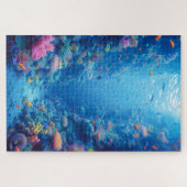 Bezaubernde blaue Tiefen und Korallenriffe Puzzle (Horizontal)