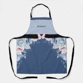 Bezaubernde Blue Springtime Floral Schürze (Vorderseite)