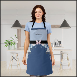 Bezaubernde Blue Springtime Floral Schürze