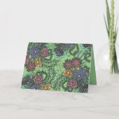 Bezaubernde Blume des Doodle Karte (Rückseite)