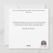 Bezaubernde Blume Kronenlamm Christlich Ostern Feiertagskarte (Rückseite)