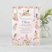 Bezaubernde Blume Mädelgarten Geburtstag Einladung (Stehend Vorderseite)