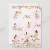 Bezaubernde Blume Mädelgarten Geburtstag Einladung (Rückseite)