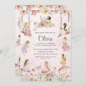 Bezaubernde Blume Mädelgarten Geburtstag Einladung (Vorne/Hinten)