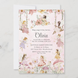 Bezaubernde Blume Mädelgarten Geburtstag Einladung