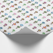 Bezaubernde Blume-Muster Illustration Geschenkpapier (Ecke)