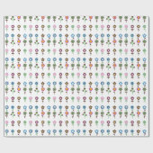Bezaubernde Blume-Muster Illustration Geschenkpapier (Flach)