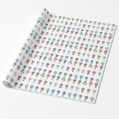 Bezaubernde Blume-Muster Illustration Geschenkpapier (Ungerollt)