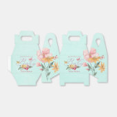 Bezaubernde Blume und Schmetterlinge Aquamarine Ba Geschenkschachtel (Ungefaltet)