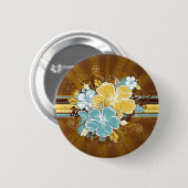 Bezaubernde Blumen Button (Vorne & Hinten)
