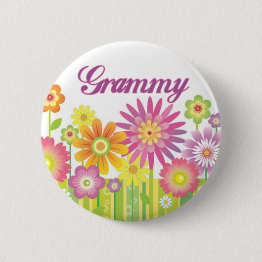 Bezaubernde Blumen Grammy Button (Vorderseite)