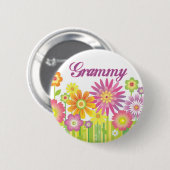 Bezaubernde Blumen Grammy Button (Vorne & Hinten)