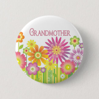 Bezaubernde Blumen Großmutter Button