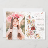 Bezaubernde Blumengärten Foto Einladung