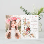 Bezaubernde Blumengärten Foto Einladung