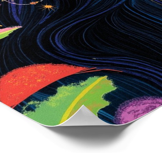 Bezaubernde Blumengöttin Poster (Ecke)