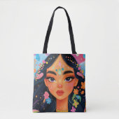 Bezaubernde Blumengöttin Tasche (Vorderseite)