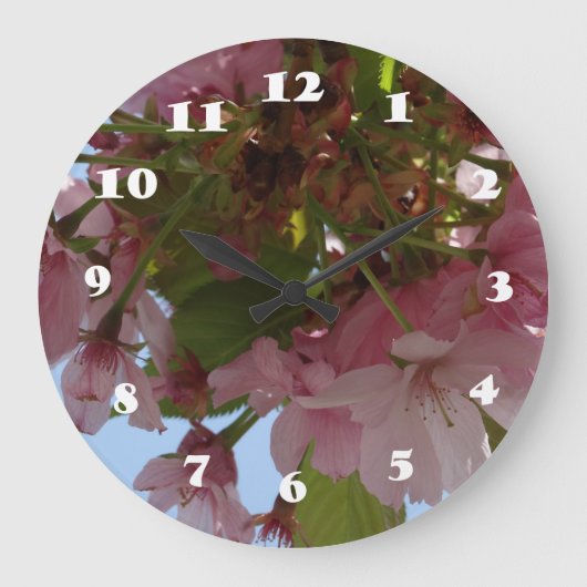 Bezaubernde Blüte Große Wanduhr (Vorderseite)