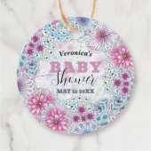 Bezaubernde Bohemische Blume Kinderdusche Geschenkanhänger (Vorderseite)