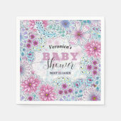 Bezaubernde Bohemische Blume Kinderdusche Serviette (Vorderseite)