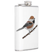 Bezaubernde Boreal Chickadee Bird Cartoon Flachmann (Rechts)