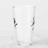 Bezaubernde Boreal Chickadee Bird Cartoon Glas (Rechts)