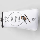 Bezaubernde Boreal Chickadee Bird Cartoon Golf Headcover (Vorderseite)