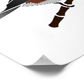 Bezaubernde Boreal Chickadee Bird Cartoon Poster (Ecke)